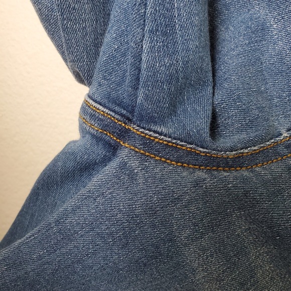 Spanx Flare Jeans Medium Wash High Rise Pull On Compression Denim Size Large - Picture 8 of 13